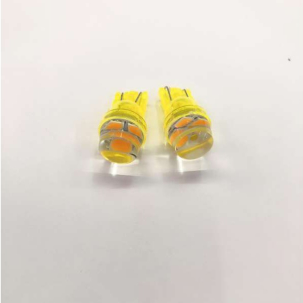 T10 3030 3SMD (1คู่) สีส้ม ซิลิโคน LED  ความกว้างของแสงโคม ไฟป้ายทะเบียน ไฟหรี่หน้า สีส้ม