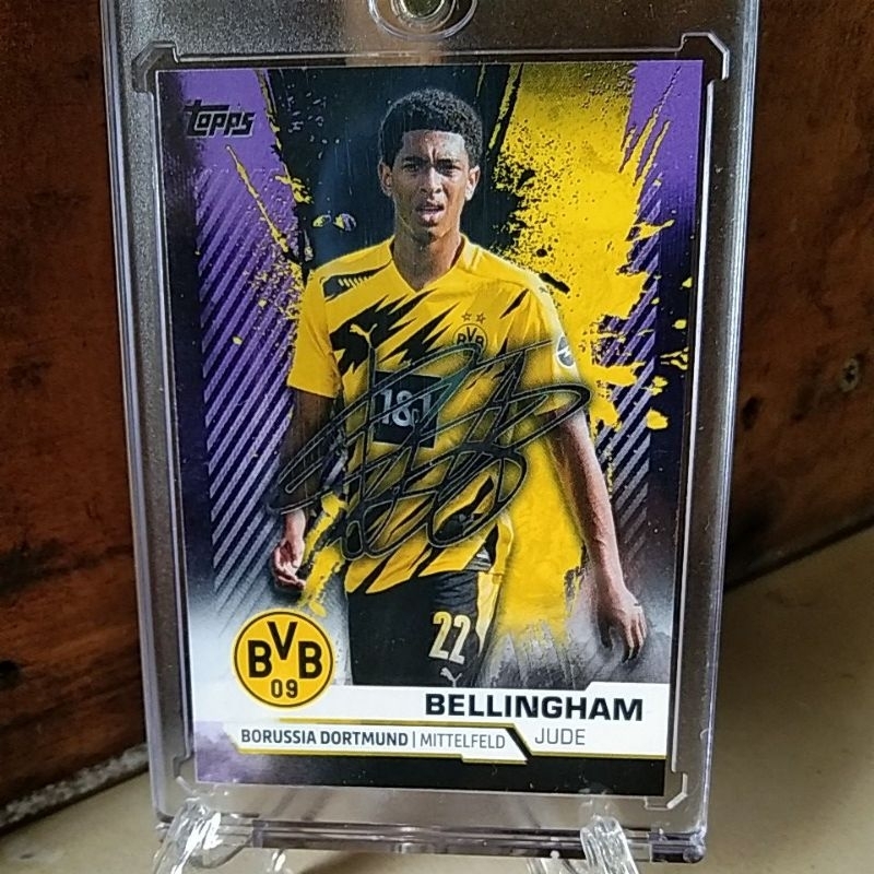 การ์ดฟุตบอล Topps 2021 Mega Tin Purple /299 Jude Bellingham Rookie Rc