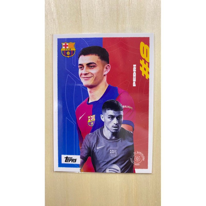 การ์ดนักฟุตบอล Pedri FIRST Goal Barcelona Topps 2024
