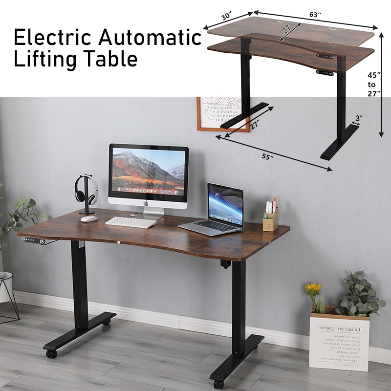 OFFICEBUS โต๊ะที่ปรับความสูงได้ 160cm X 76cm height adjustable table Standing desk Gaming and office