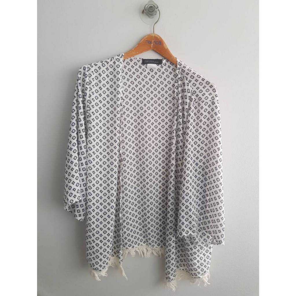 WLเสื้อคลุมผ้าชีฟองแต่งพู่ แบรนด์ Zanzea 46/28