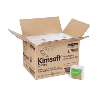 กระดาษทิชชู่เช็ดปากแบบป๊อปอัพ Kimsoft® CHOICE (33769), สีขาว, 60 แพ็ค / ลัง