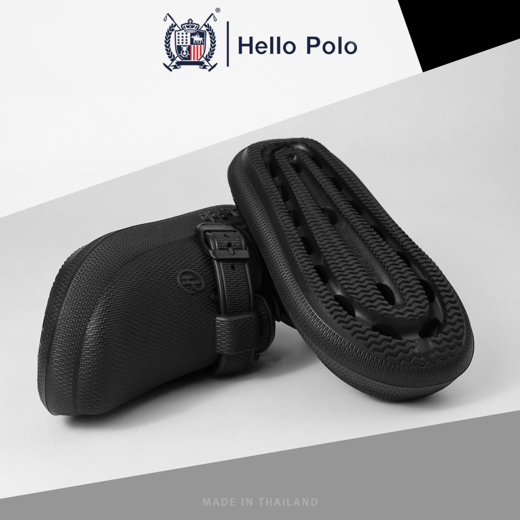 Hello Polo รองเท้าแฟชั่น รองเท้าเปิดส้น กันลื่นและทนทาน สไตล์ทันสมัย พื้นหนา ลำลอง ไม่มีกลิ่น สลิปเปอร์นุ่มๆ HP8047