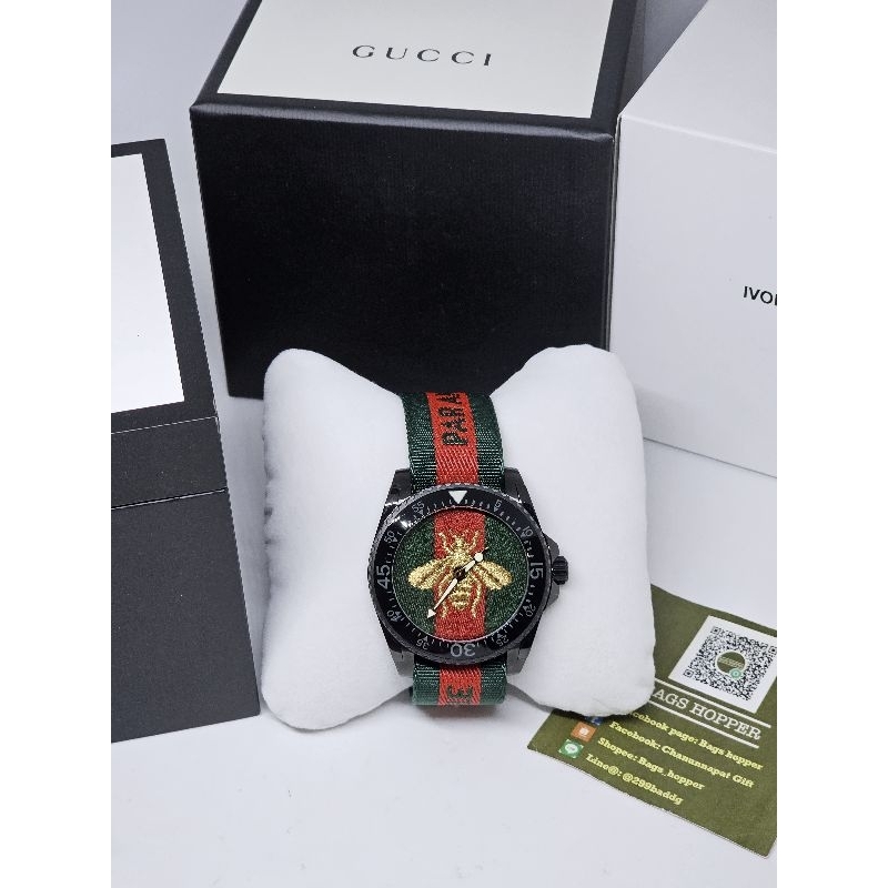 New‼️Gucci dive watch bee ผึ้ง 🐝45mm มือ1ของแท้💯 พร้อมส่ง