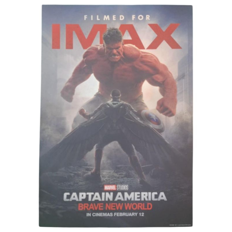 โปสเตอร์ IMAX Poster Captain America Brave New World กัปตันอเมริกา ศึกฮีโร่จักรวาลใหม่ แท้จาก Major Captain America 2025