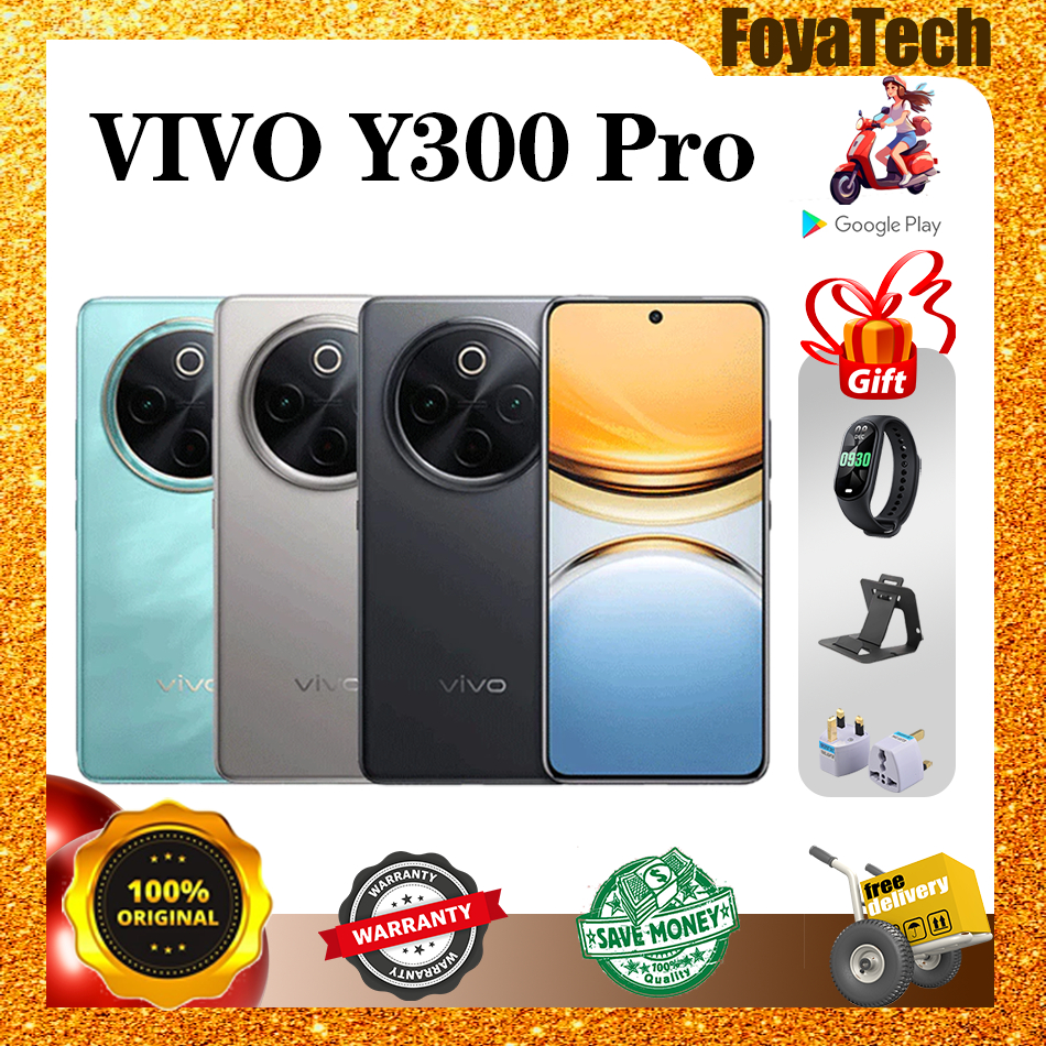 Vivo Y300 Pro Smartphone/ Vivo Phone/Snapdragon 6 Gen 1/ 6.77 inches 120Hz AMOLED Screen/6500mAh