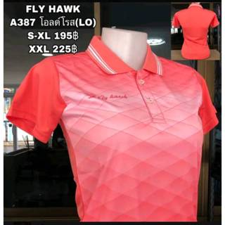 A387 เสื้อโปโลผู้หญิง พิมพ์ลายในตัว ผ้า Micro ทรงพอดีตัว ยี่…