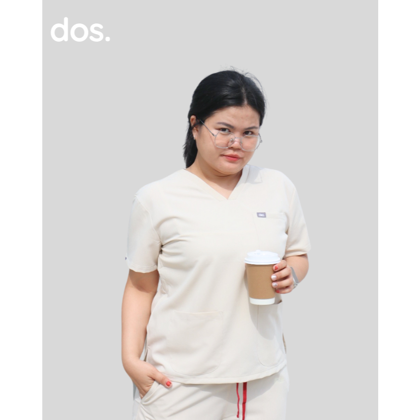 dos.scrubs - [Proud Collection] ชุดสครับแพทย์ พยาบาล สี Morning Sand