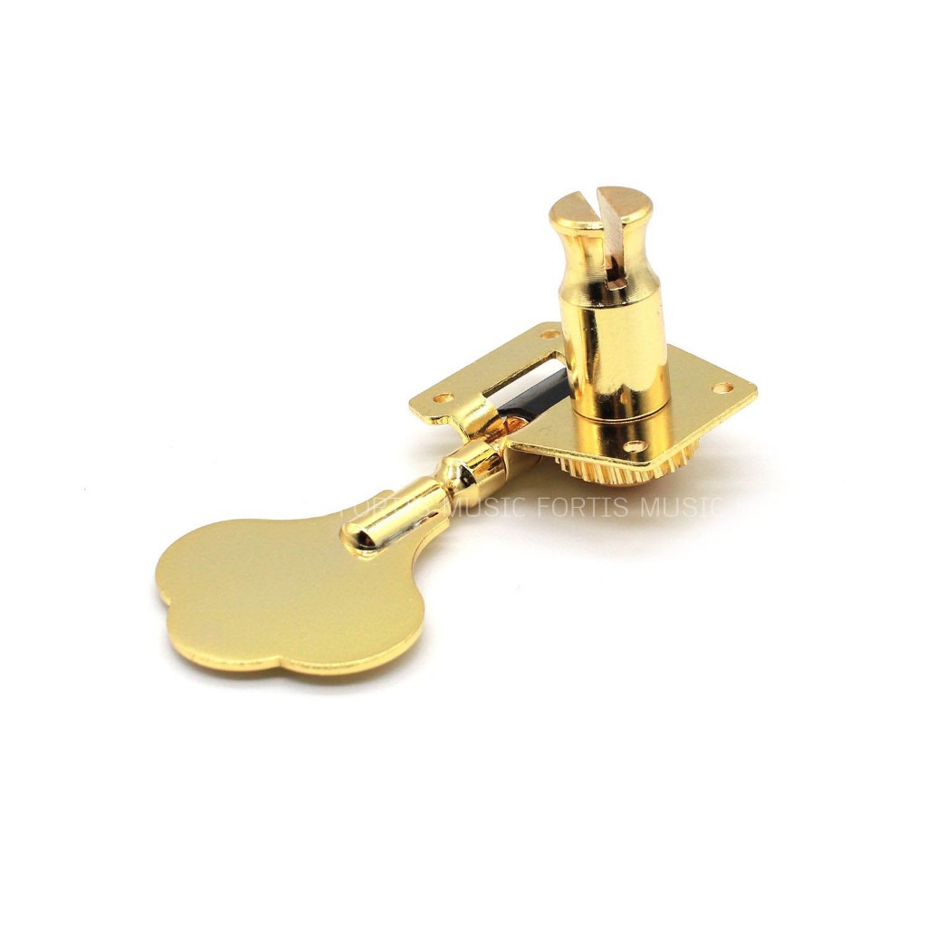 ลูกบิดเบส ทรงใบโพธิ์สีทอง แบบเปลือยน็อต 4 รู รุ่น QN-63 - รูปที่ 2