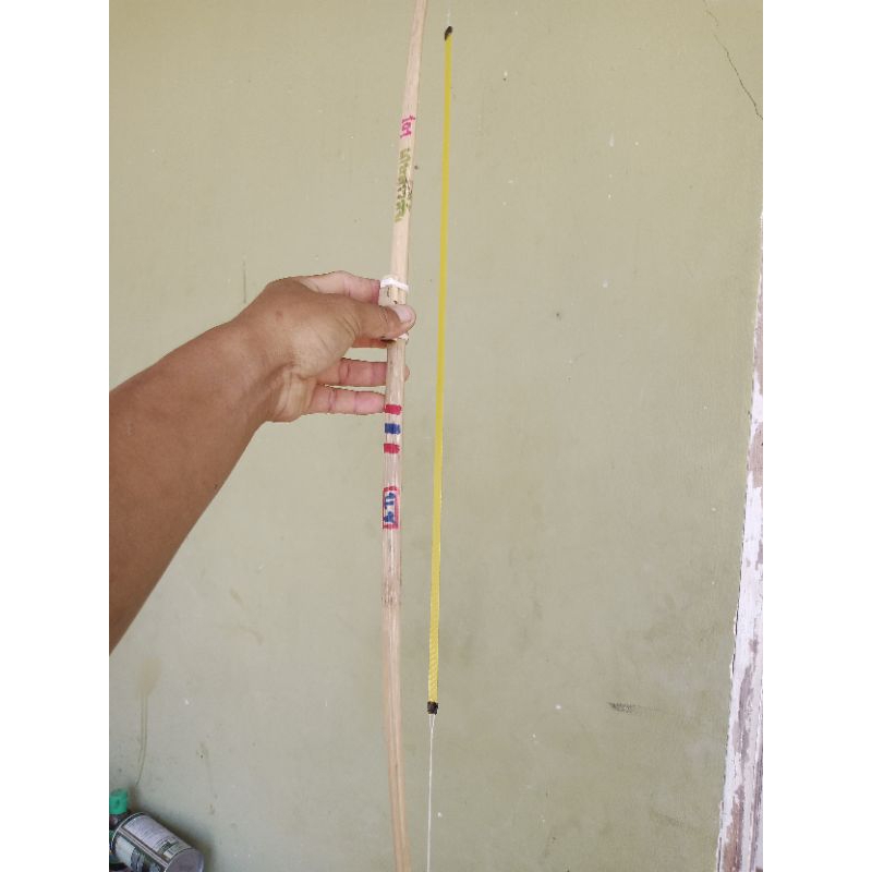 สนูอีสาน ธนูว่าว แอกว่าว ขนาด 100 เซน  ทั้งคันและใบ พร้อมเล่น สนูใบพลาสติก