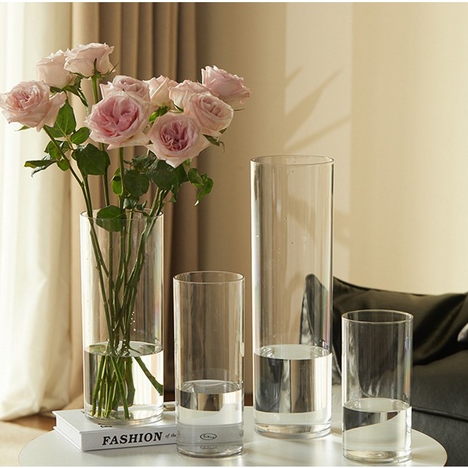 [แจกันอะคริลิคใสสูง] ตกแต่งบ้านที่เรียบง่ายทันสมัยน้ำหนักเบาทนทานวัสดุป้องกันสิ่งแวดล้อมอเนกประสงค์