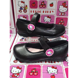 🌸KTL-527🌸รองเท้านักเรียน​ Hello  Kitty ติดง่าย ด้านในบุนุ่ม รองเท้าสีดำ