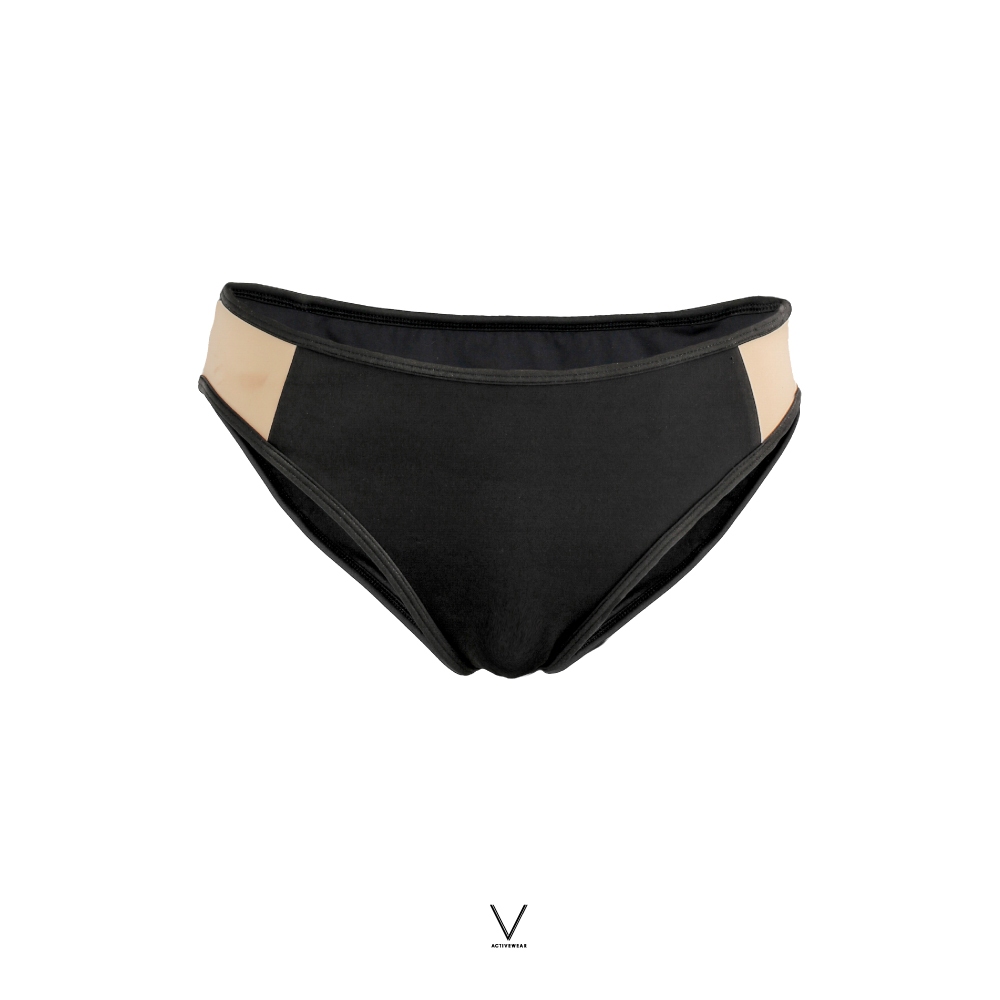 SS2025 BLACK NUDE SWIMMING BREIF กางเกงใส่ว่ายน้ำ ซับในทั้งตัว กัน UV UPF 50+