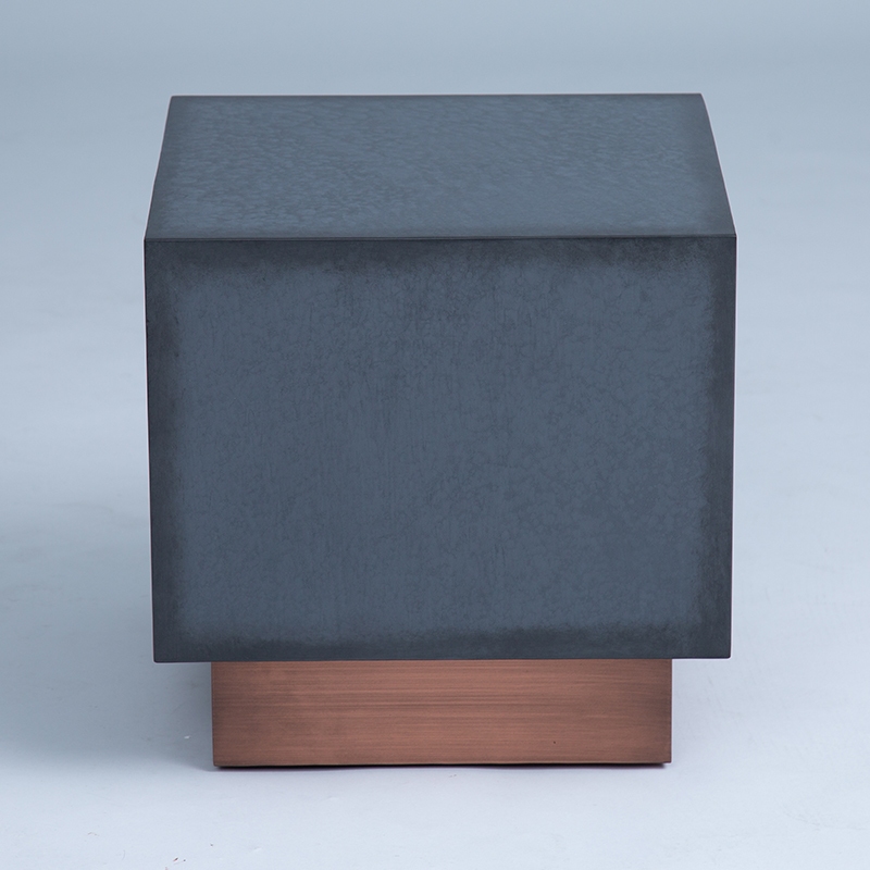 Modernform โต๊ะข้าง รุ่นWILANO S42*42*H42 ขาสีทองแดง บอดี้สีเงินเทา