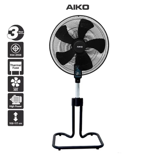 AIKO พัดลมสไลด์ 18 นิ้ว รุ่น AK-S452 สีดำ/เทา/ขาว ใบพัดพลาสติก PP พัดลมตั้งพื้น พัดลมส่าย พัดลมยึดคอ