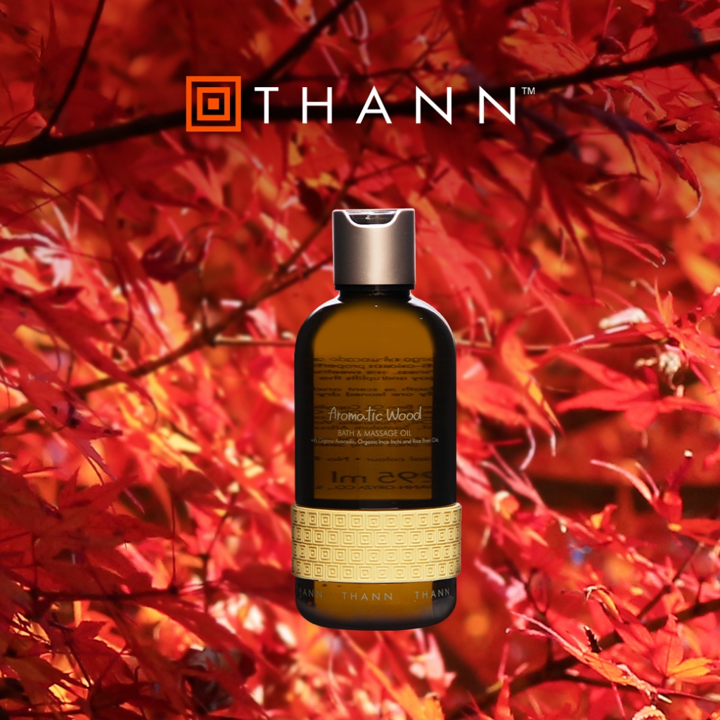 THANN Aromatic Wood Bath&Massage Oil with 295 ml.