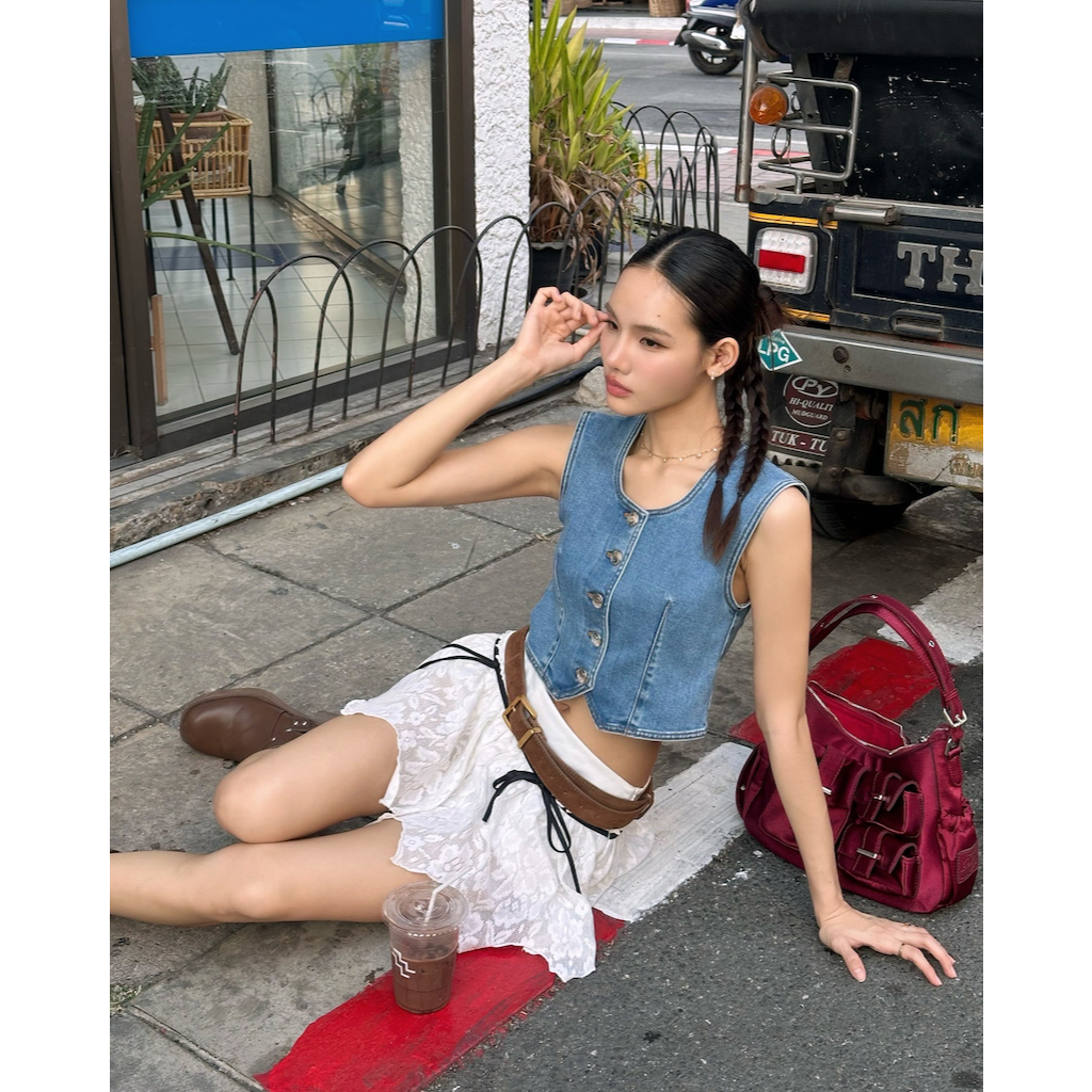 MOTTOM - KEITH Denim Waistcoat