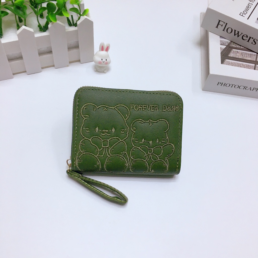 SA16#SS101กระเป๋าสตางค์ใบสั้น 📌มีซิปใบสำหรับใส่เหรียญ 📌วัดสุด:หนังPU รุ่นใหม่！
