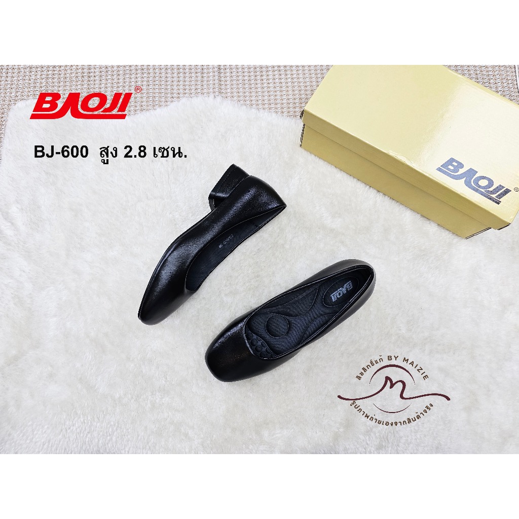 **BAOJI** [ลิขสิทธิ์แท้ ตัวแทนขายเอง] (BBJ-600) รองเท้าคัชชู ใส่ทำงาน *ผู้หญิง* ส้นสูง 2.8 ซม. เบาหวิว (By MAIZIE)