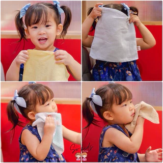 เซ็ตผ้าเช็ดหน้าสำหรับเอาไปโรงเรียน ผ้าเช็ดหน้าเด็กอนุบาลปักชื่อฟรี