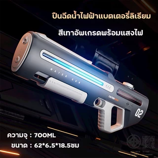 รุ่นใหม่ ปืนฉีดน้ำไฟฟ้า 2026 อัพเกรดพร้อมแถบแสงตัวปืน ดูดน้ำอัตโนมัติ มีโหมดแรงดันอากาศ ระยะยิงไกล ใช้แบตเตอรี่ลิเธียม