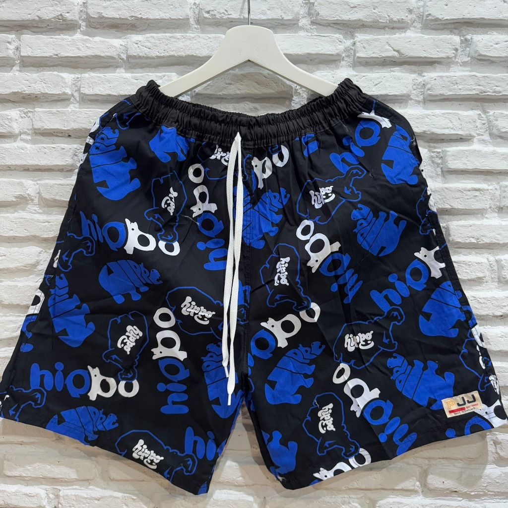 กางเกงเจเจ กางเกงขาสั้น ไซส์ M/L/XL ลาย "ฮิปโปหมูเด้งใหญ่" ร้านคละสีให้ ผ้านิ่มหนา ใส่สบาย Clothing Man ผู้ชาย ผู้หญิง