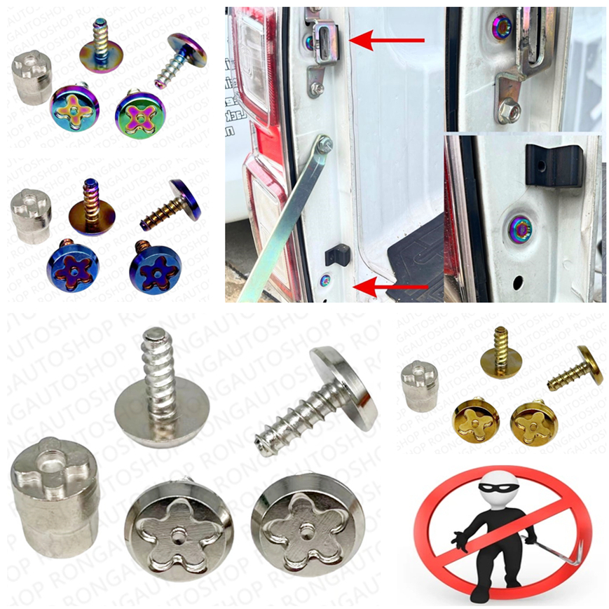 (พร้อมส่ง) น็อตกันขโมยไฟท้าย น๊อตสแตนเลส D-MAX 2002-2023 (1 ชุดน็อต 4ตัวพร้อมหัวบล็อก) สแตนเลสแท้ไม่เป็นสนิม น๊อตกันขโมย