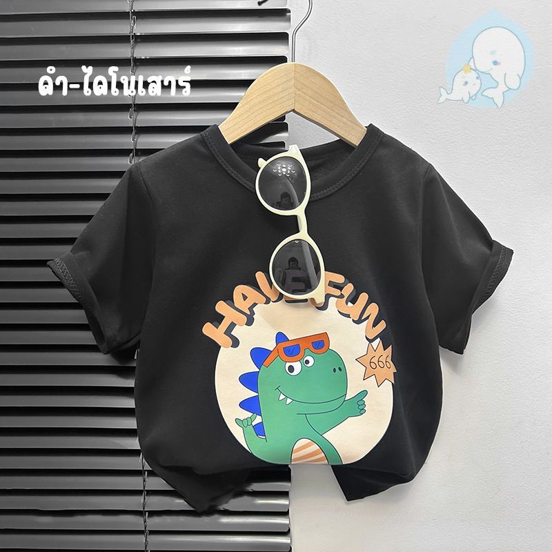 เสื้อผ้าเด็ก เสื้อยืดแขนสั้นเด็กผู้ชาย พิมพ์ลาย แฟชั่นน่าร้อน สไตล์เกาหลี #126 - รูปที่ 3