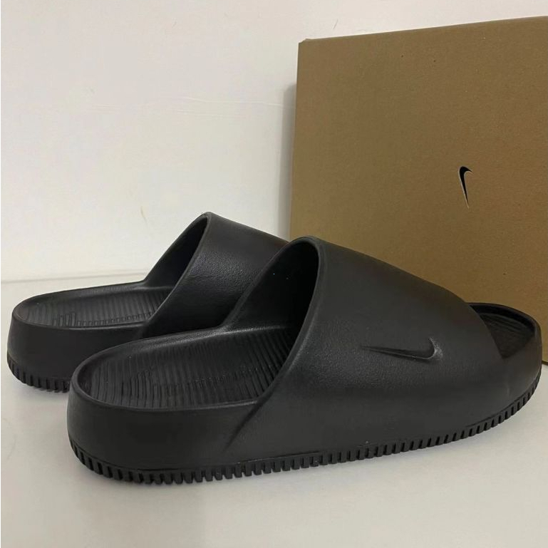 Nike Calm Slide รองเท้าแตะแพลตฟอร์มลำลองผู้ชายส้นเตี้ยพิมพ์ลาย ของแท้ 100% สำหรับกีฬาในร่ม