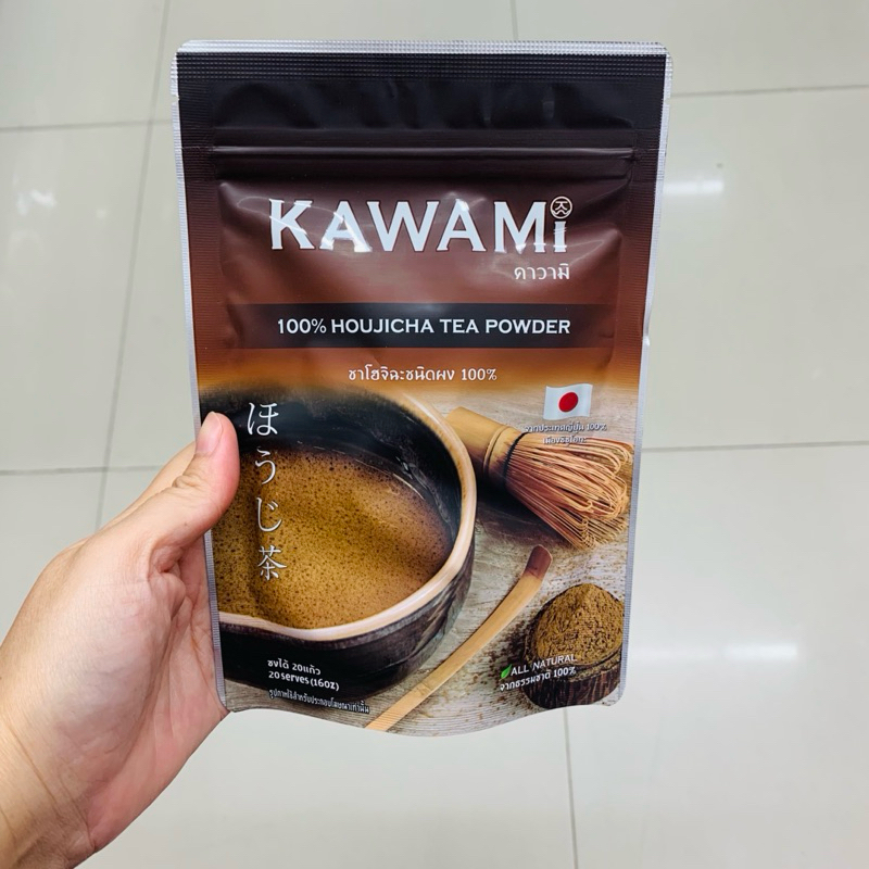 100% Hojicha Tea powder Kawami คาวามิ ขนาด 100g  ชาโฮจิฉะ ชนิดผง