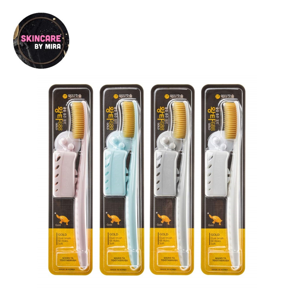 แปรงสีฟันเกาหลี ขนทอง WANGTA Toothbrush Gold [ คละสี ] 💛