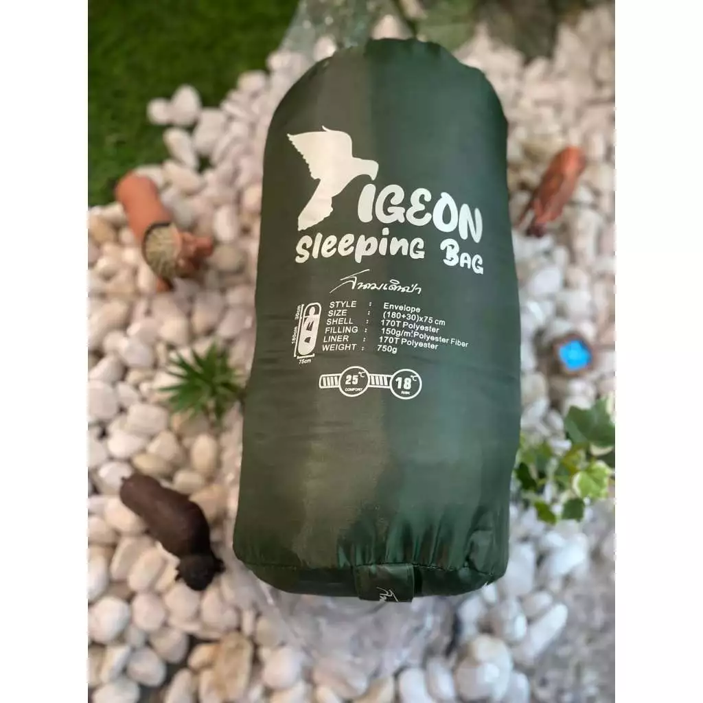ถุงนอน Pigeon สนามเดินป่า Jeep Camping สีเขียว thumbnail 3