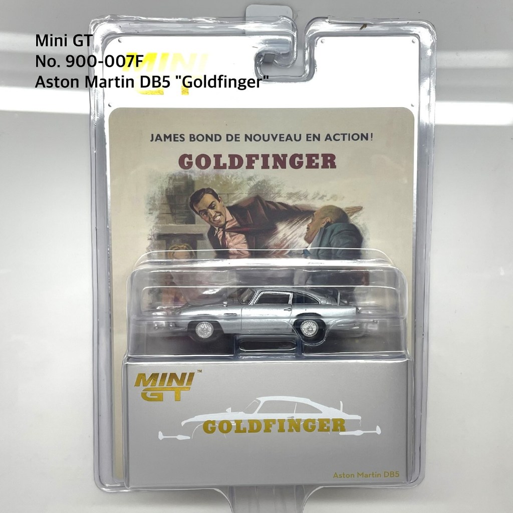 Mini GT No. 900-007F  Aston Martin DB5 “Goldfinger” blister package