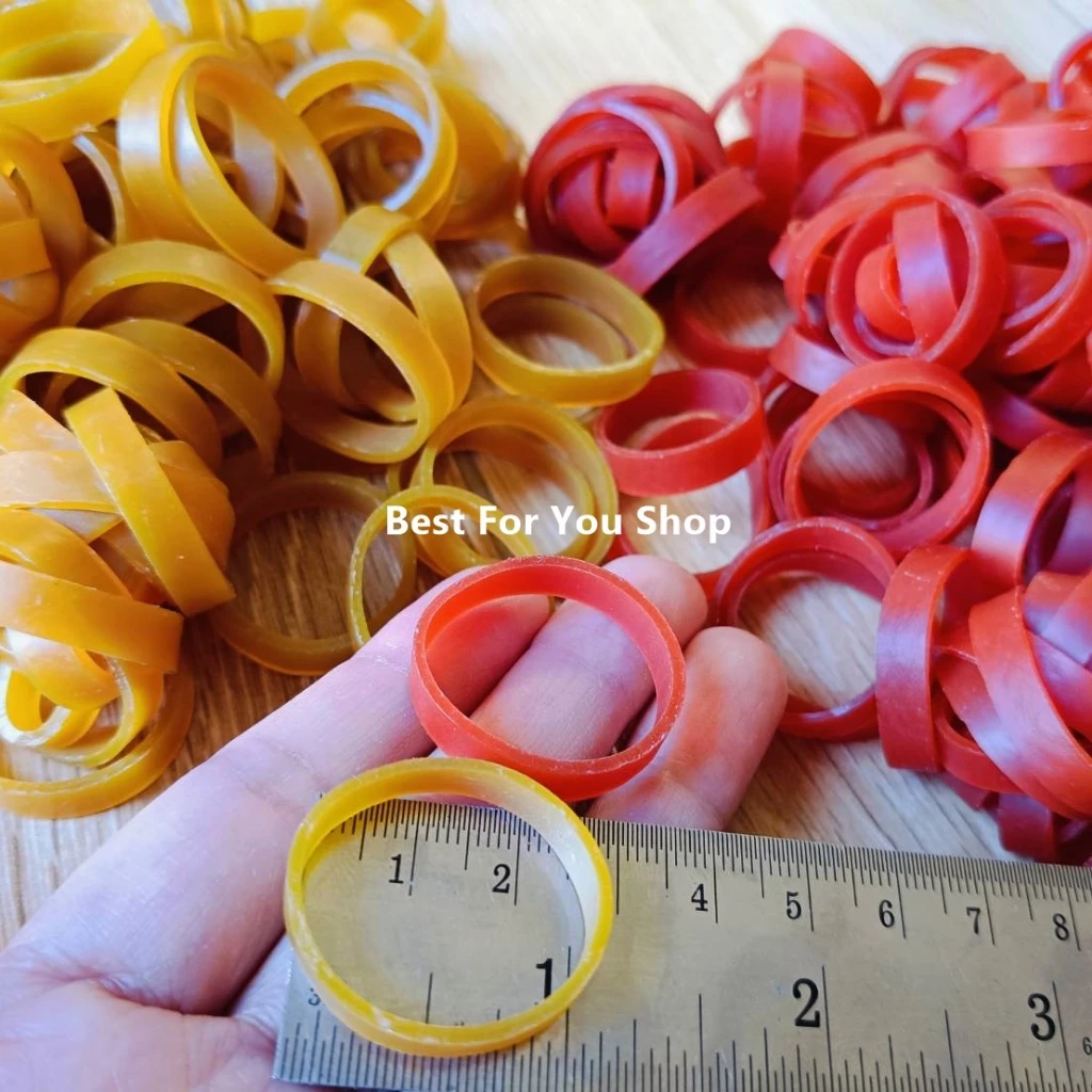 หนังยาง วงเล็ก หนังยางแก้ว หนา 6 มิลx ขนาดวง 2.5 cm (50&200 g.) คุณภาพดีมาก ยางรัดของ ทนทาน ยืดหยุ่นดี rubber band (TT)