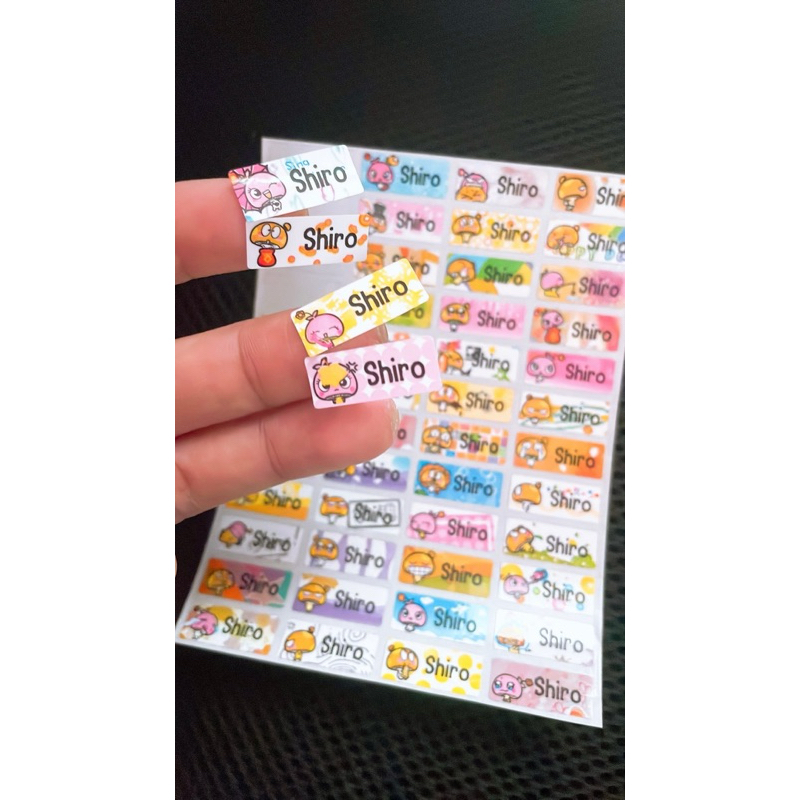 🔹Sale 🔸สติกเกอร์ชื่อเล่น พิมพ์ชื่อเล่นลงได้ กันน้ำ กัน อกฮ.