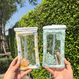 รุ่นใหม่ ซองใส่โทรศัพท์กันน้ำ แถมสายห้อยคอ กันน้ํากันกระแทท กระเป๋ากันน้ำ ระดับ IPX8 มีหลายสีให้เลือก ลายน่ารัก ขนาดใหญ่