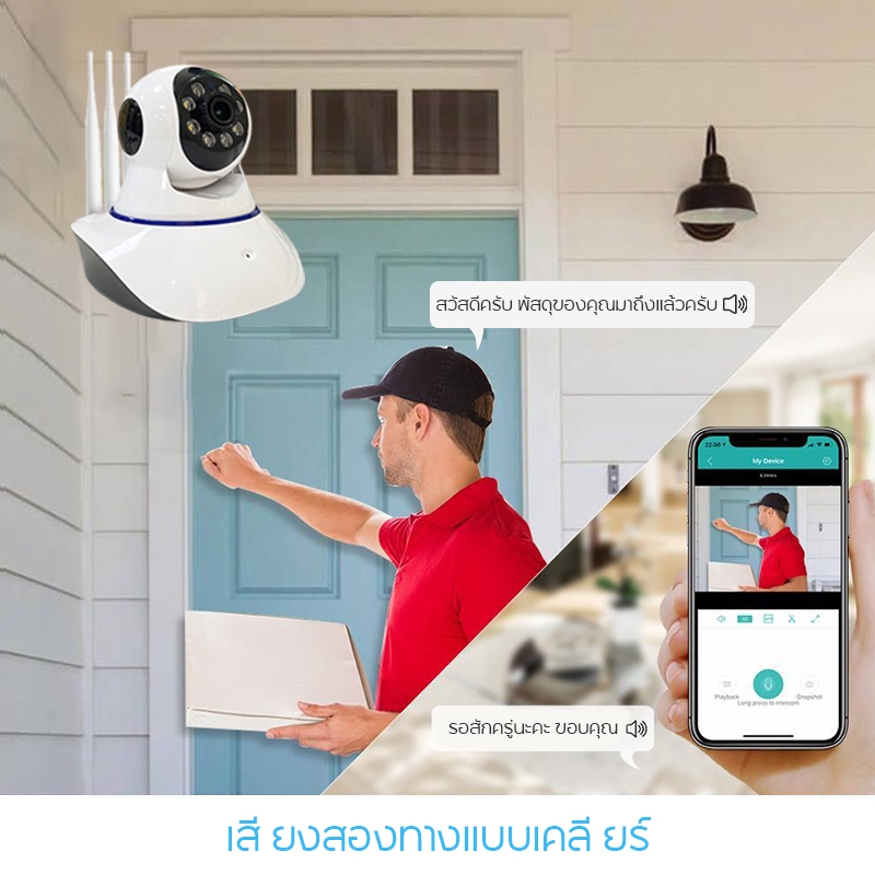 V380 Pro Q5 กล้องวงจรปิด WiFi ไร้สาย IP กล้อง 1080p วิดีโอรักษาความปลอดภัย 3D พาโนรามา HD ไนท์วิชั่นในบ้าน