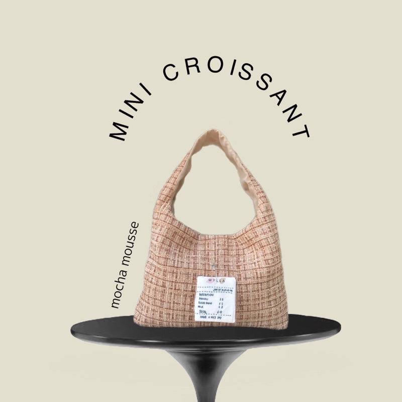 Wyllabrand กระเป๋าผ้า Mini Croissant Mocha Mousse