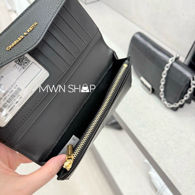 Charles&keith มีโค้ดลด30% Envelope Long Wallet กระเป๋าสตางค์ใบยาว ของแท้จากชอป