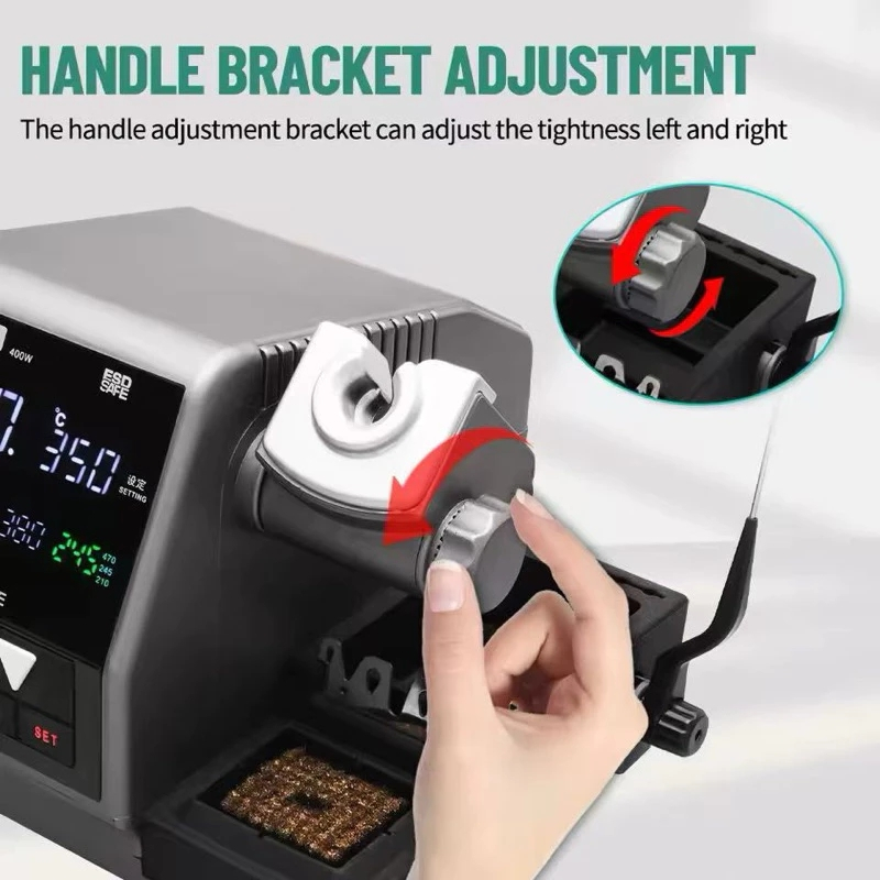 SUGON T61 สถานีบัดกรี 400W หัวแร้ง C470ขนาดใหญ่ข้อต่อบัดกรีเชื่อม Rework Station - รูปที่ 3