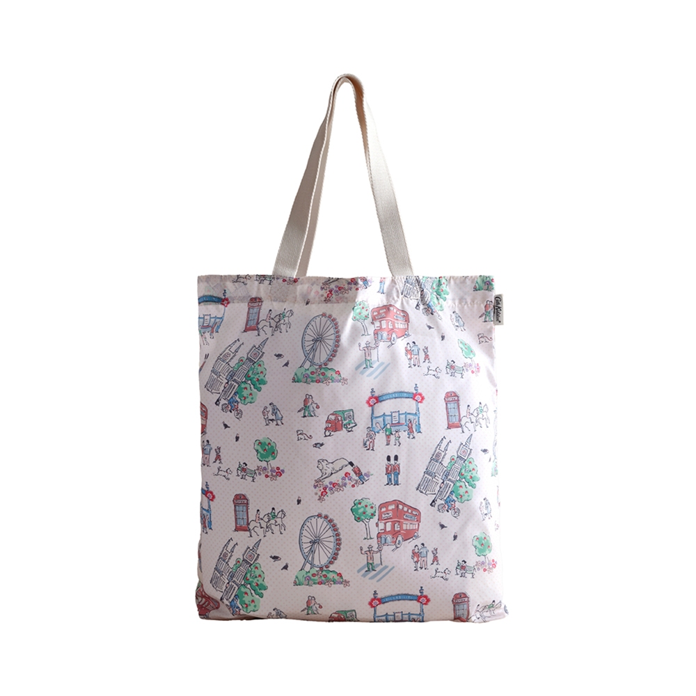 Cath Kidston حقيبة توت قابلة للطي Lovely London — عاجي — صورة 5