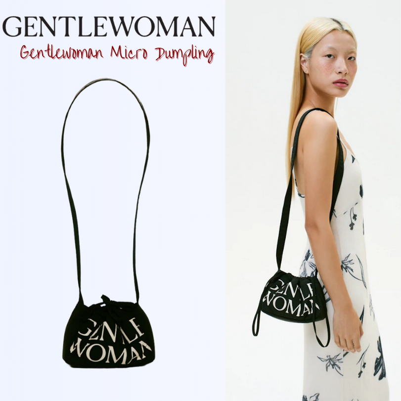 🎉gentlewoman official💯✨Gentlewoman Micro Dumpling Bag Black Truffle กระเป๋า woman gentle ของแทั