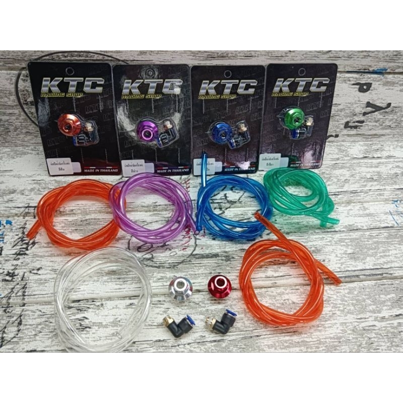 ชุดน็อตปิดน้ำมันเครื่อง พร้อมสายระบาย งานKTC มีให้เลือก 6สี ใส่รถ ฮอนด้า ยามาฮ่า ได้เลย พร้อมส่ง