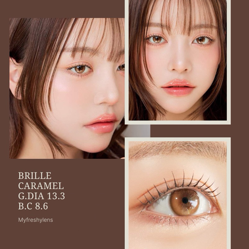 Newลายใหม่🍯MYFIPN รุ่น Brille Caramel คอนแทคเลนส์เกาหลีรายเดือน