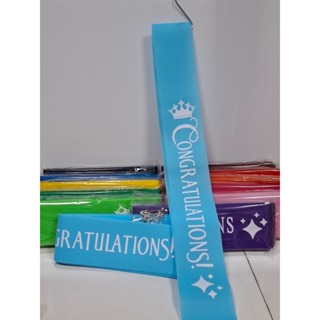 สายสะพายปัจฉิม ผ้าสปัน สายสะพาย Congratulation ยกโหล พร้อมส่…