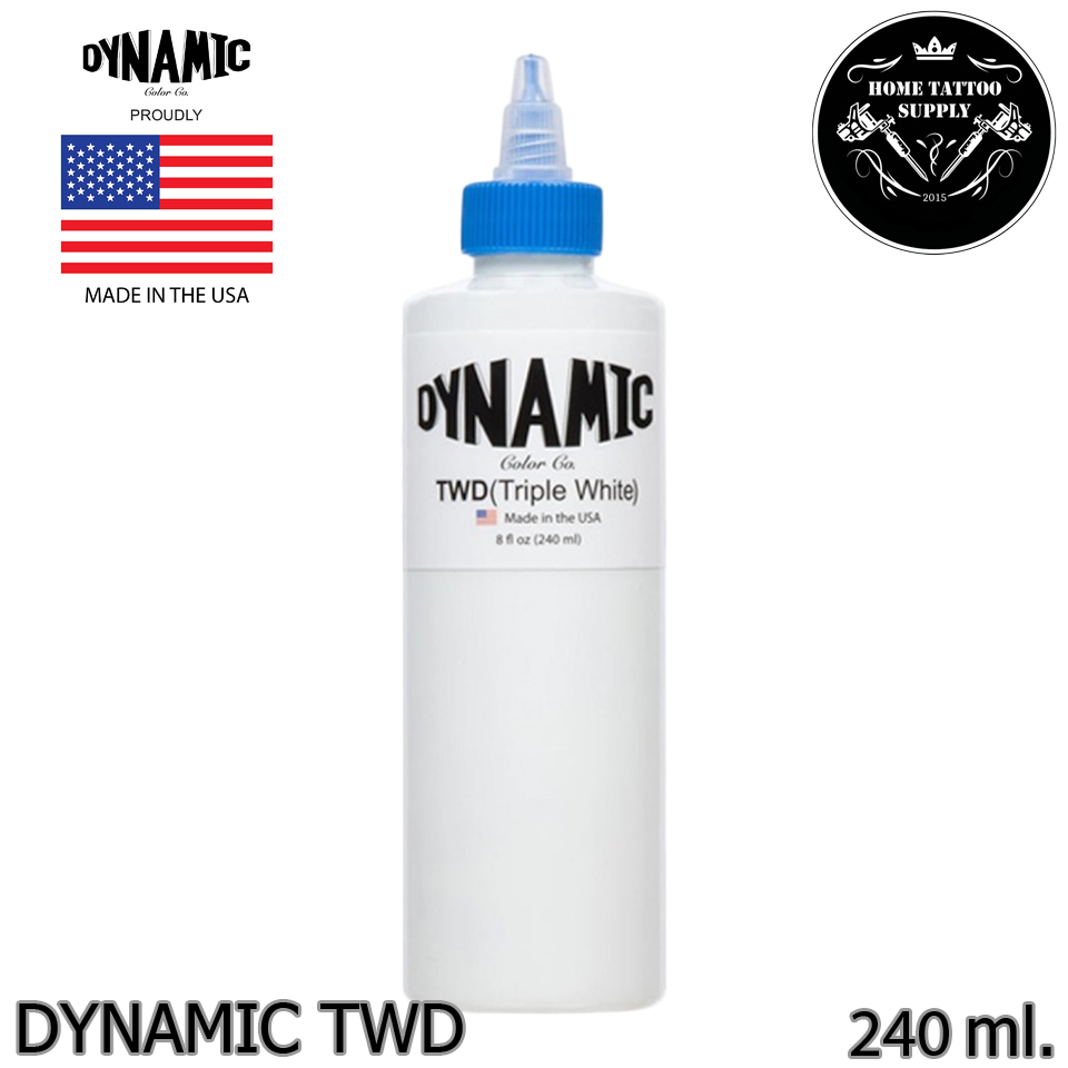 Tattoo Ink DYNAMIC TWD TRIPLE WHITE TATTOO INK หมึกสัก สีขาวTWD ขาวกว่า3เท่า ไดนามิคขาวเข้ม