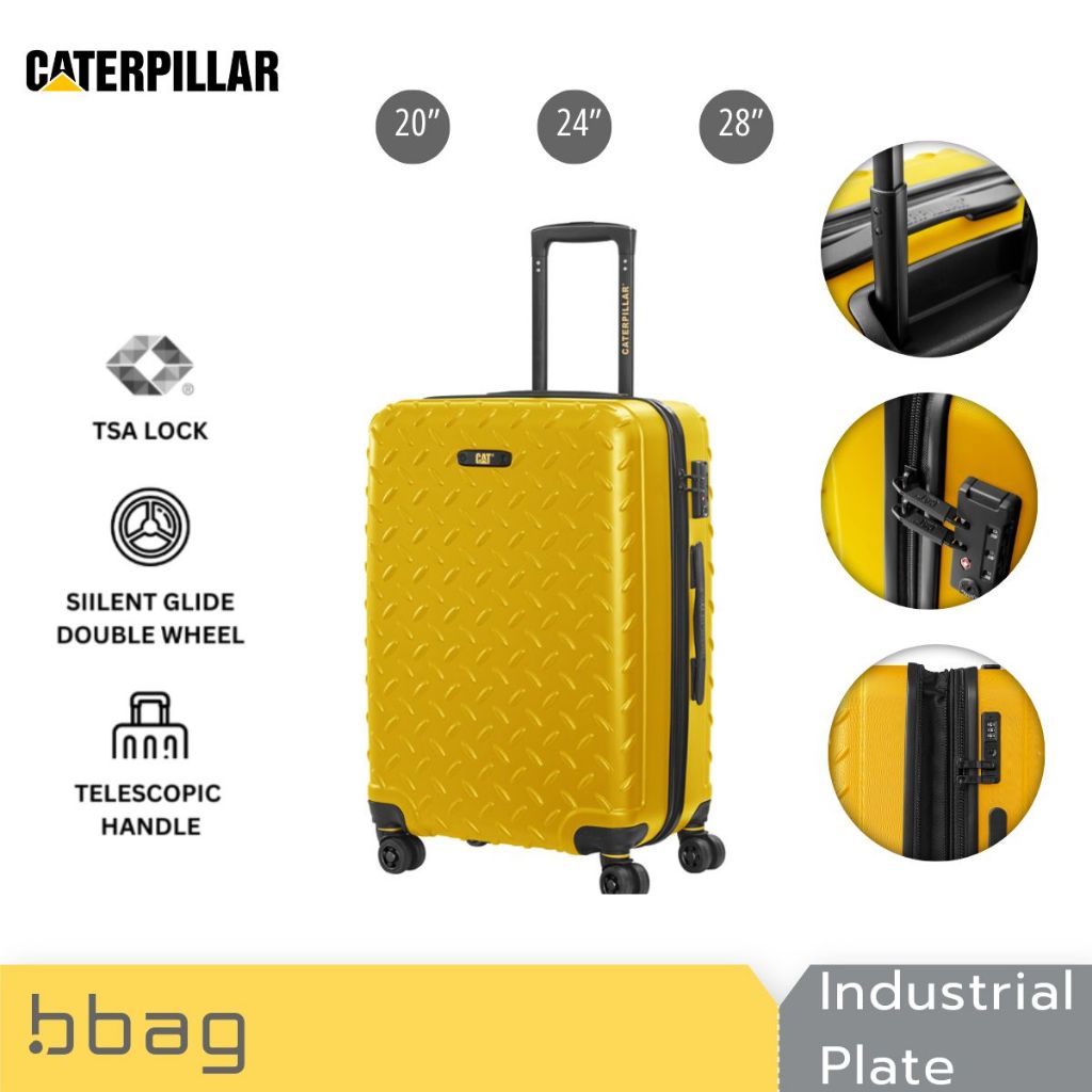 Caterpillar กระเป๋าเดินทาง รุ่นอินดัสเทรียล เพลท (Industrial Plate) - สีเหลือง