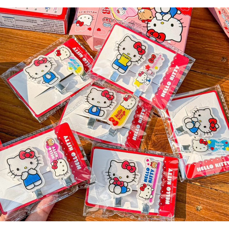 Hello Kitty ลูกอมรูปหัวใจกลิ่นสตรอเบอร์รี่ พร้อมแฮร์คลิปลายเฮลโลคิตตี้ 5 กรัม