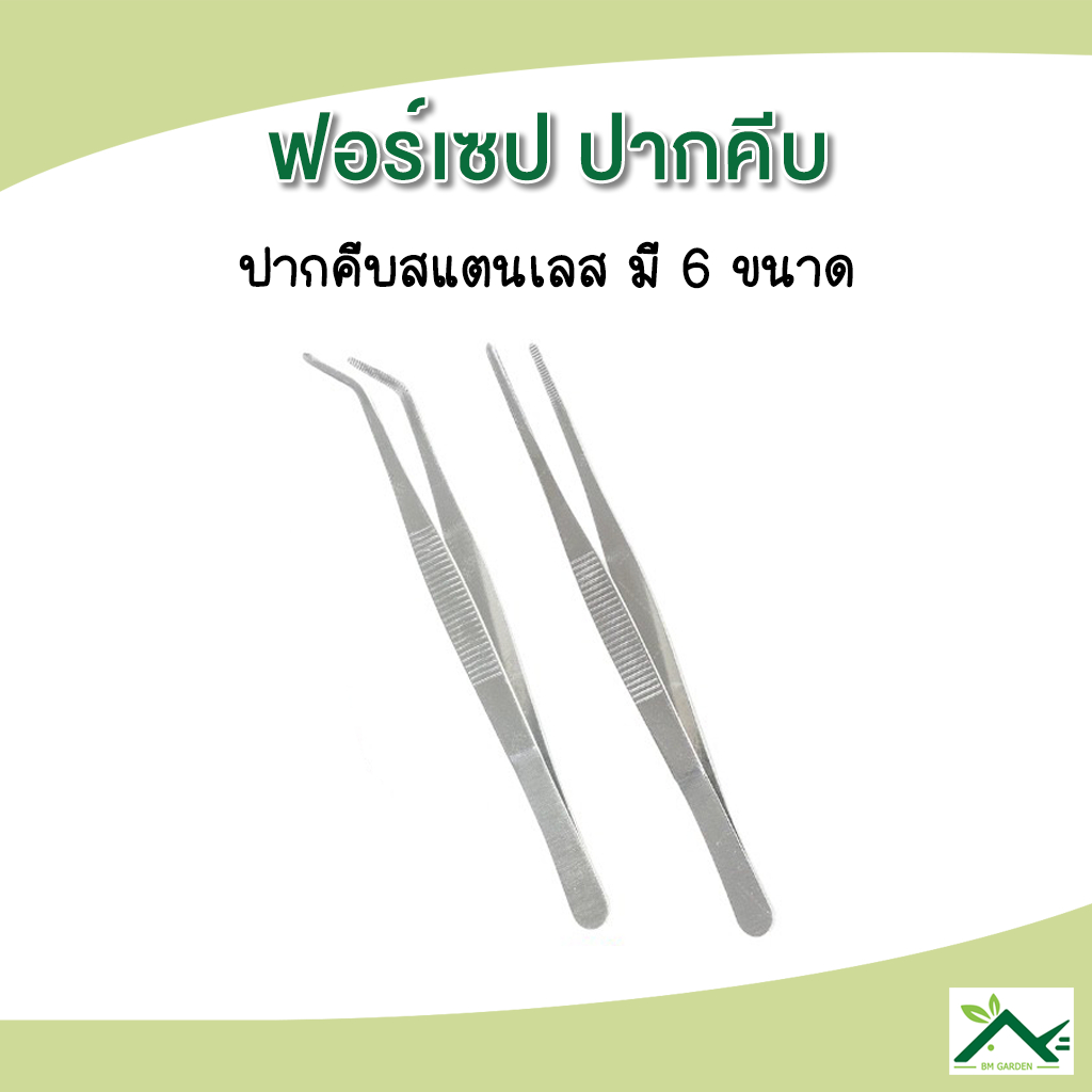 ฟอร์เซป ปากคีบ ที่คีบ ปากคีบสแตนเลส forceps มี 6 ขนาด