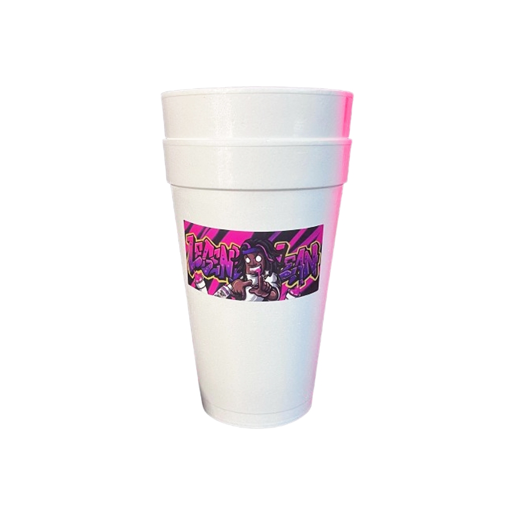 แก้วโฟม Dubble Cup แก้วลีน ดับเบิ้ลคัพ ใบใหญ่ ขนาด 32ออน แก้วใส่ LEAN แก้ววัยรุ่นเมกา แถมสติ๊กเกอร์